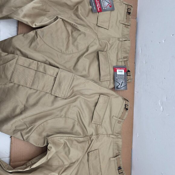 Rothco Relaxed Fit Solid Zipper Fly BDU Cargo Mens Pants 2931 Khaki 2 of Sz M - Picture 6 of 16